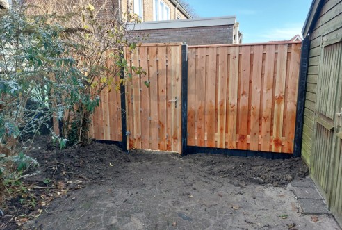 hout beton schutting Douglas